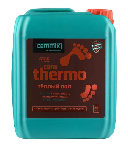 Добавка для теплых/ наливных/ промышленных полов и стяжек Cemmix CemThermo 5 л