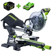 Пила торцовочная аккумуляторная Greenworks GD24MS216 216 мм 8 Ач Li-lon с АКБ и ЗУ (1501707UH) Пила торцовочная аккумуляторная Greenworks GD24MS216 216 мм 8 Ач Li-lon с АКБ и ЗУ (1501707UH)