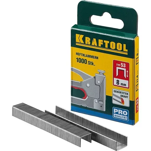 Скобы для степлера Kraftool (31670-08) тип 53 8 мм (1000 шт.)