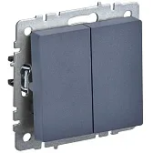 Выключатель IEK Brite двухклавишный встраиваемый маренго (BR-V20-0-10-K35) Выключатель IEK Brite двухклавишный встраиваемый маренго (BR-V20-0-10-K35)