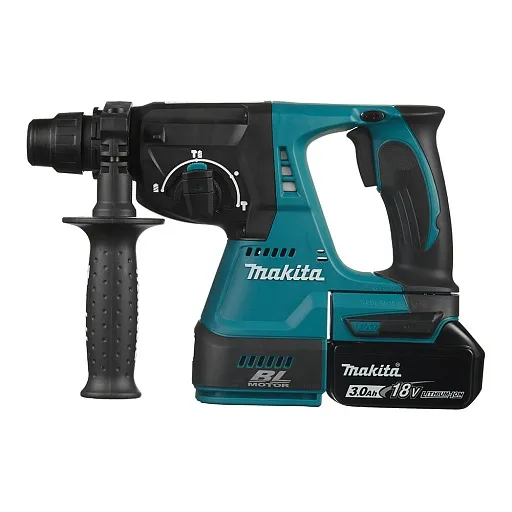 Перфоратор аккумуляторный Makita DHR242RFE 18 В 2 Дж 2х3Ач Li-Ion SDS-plus 2 АКБ и ЗУ Перфоратор аккумуляторный Makita DHR242RFE 18 В 2 Дж 2х3Ач Li-Ion SDS-plus 2 АКБ и ЗУ