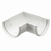 Угол желоба Docke Premium пластиковый d120 мм 90° пломбир RAL 9003