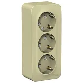 Розетка тройная Systeme Electric Blanca накладная бежевая с заземлением со шторками (BLNRA011317) Розетка тройная Systeme Electric Blanca накладная бежевая с заземлением со шторками (BLNRA011317)