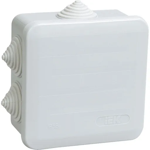 Коробка распределительная 100х100х50 мм IP44 IEK (UKOZ11-100-100-050-K41-44) Коробка распределительная 100х100х50 мм IP44 IEK (UKOZ11-100-100-050-K41-44)