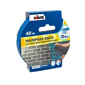 Лента малярная Unibob для имитации кирпичной кладки синяя 10 мм 40 м (93764) Лента малярная Unibob для имитации кирпичной кладки синяя 10 мм 40 м (93764)