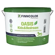 Краска моющаяся Finncolor Oasis Kids&Bedroom глубокоматовая база A белая 9 л Краска моющаяся Finncolor Oasis Kids&Bedroom глубокоматовая база A белая 9 л