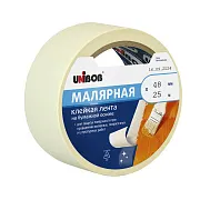 Лента малярная Unibob белая 48 мм 25 м (84728) Лента малярная Unibob белая 48 мм 25 м (84728)