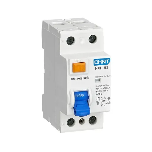 УЗО Chint NXL-63 40А 1P+N тип AC 100 мА 6 кА (328259) УЗО Chint NXL-63 40А 1P+N тип AC 100 мА 6 кА (328259)