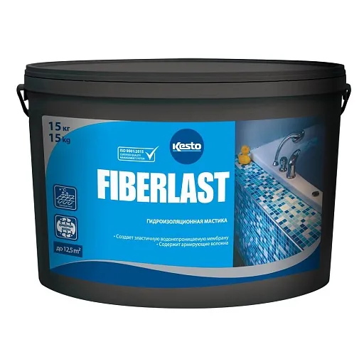 Гидроизоляция акриловая Kesto Fiberlast 15 кг