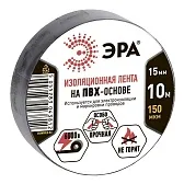Изолента Эра ET1510 ПВХ черная 15 мм 10 м Изолента Эра ET1510 ПВХ черная 15 мм 10 м