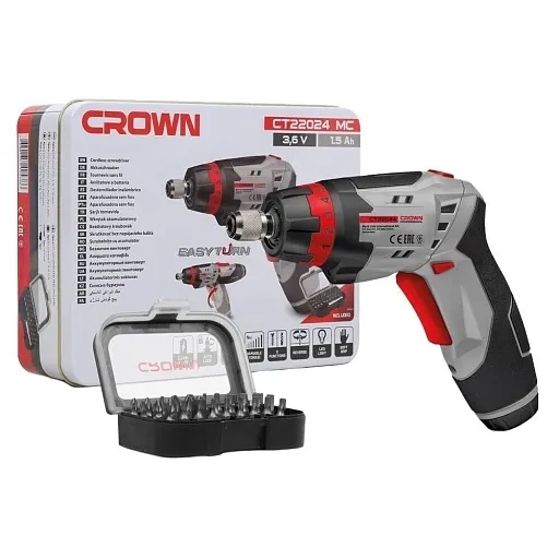 Аккумуляторная отвертка Crown CT22024 MC 3,6 В 1,5 Ач Li-Ion 1 АКБ и ЗУ Аккумуляторная отвертка Crown CT22024 MC 3,6 В 1,5 Ач Li-Ion 1 АКБ и ЗУ