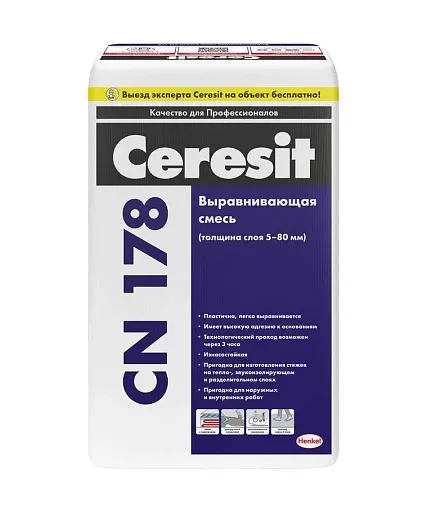 Ровнитель (стяжка пола) Ceresit CN 178 25 кг Ровнитель (стяжка пола) Ceresit CN 178 25 кг