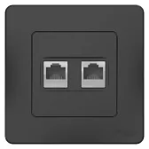 Розетка компьютерная Systeme Electric Blanca встраиваемая антрацит 2хRJ45 (BLNIS045456) Розетка компьютерная Systeme Electric Blanca встраиваемая антрацит 2хRJ45 (BLNIS045456)