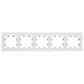 Рамка Systeme Electric AtlasDesign Nature пятиместная белая (ATN330105)
