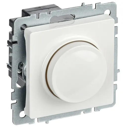 Диммер IEK Brite встраиваемый белый поворотно-нажимной (BR-D20-0600-K01) Диммер IEK Brite встраиваемый белый поворотно-нажимной (BR-D20-0600-K01)
