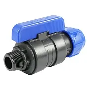 Кран шаровой ПНД Valfex компрессионный переходной 32х1 НР(ш) Кран шаровой ПНД Valfex компрессионный переходной 32х1 НР(ш)