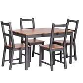 Обеденная группа антик графит стол и 4 стула Sonata Dining Set (21793) Обеденная группа антик графит стол и 4 стула Sonata Dining Set (21793)