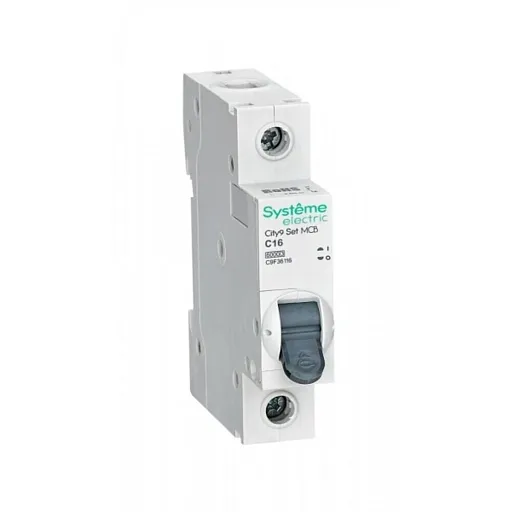 Автоматический выключатель модульный Systeme Electric City9 Set 1P 16А тип C 6 кА 230 В (C9F36116)