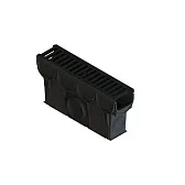 Пескоуловитель для лотка водоотводного пластиковый 500х133х250 мм Standartpark Spark 2/3 с чугунной решеткой (888033)