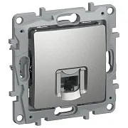 Розетка компьютерная IEK Etika встраиваемая алюминий RJ45 (6724411) Розетка компьютерная IEK Etika встраиваемая алюминий RJ45 (6724411)