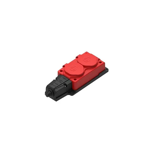 Колодка 2 розетки Systeme Electric MultiSet с заземлением 16 А 250 В IP44 с крышкой красная (MST4122RD) Колодка 2 розетки Systeme Electric MultiSet с заземлением 16 А 250 В IP44 с крышкой красная (MST4122RD)