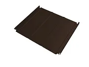 Кликфальц 0,5 мм Grand Line Double Pro Line с пленкой на замках коричневый RAL 8017 rooftop бархат Кликфальц 0,5 мм Grand Line Double Pro Line с пленкой на замках коричневый RAL 8017 rooftop бархат