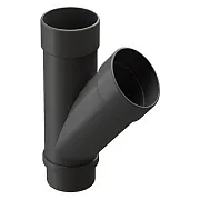 Тройник трубы Docke Lux пластиковый d100 мм 45° графитовый серый RAL 7024