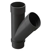 Тройник трубы Docke Lux пластиковый d100 мм 45° графитовый серый RAL 7024