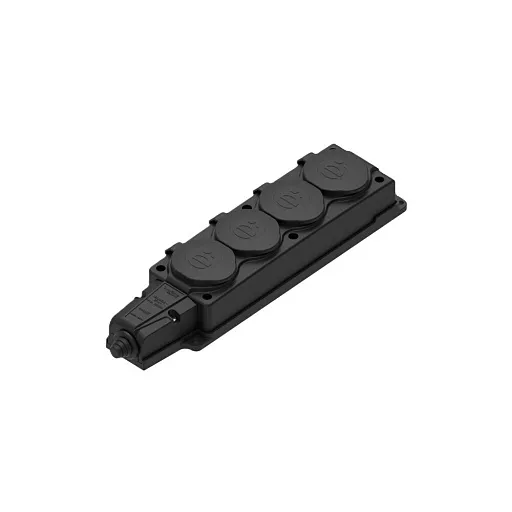 Колодка 4 розетки Systeme Electric MultiSet с заземлением 16 А 250 В IP44 с крышкой черная (MST4104BK) Колодка 4 розетки Systeme Electric MultiSet с заземлением 16 А 250 В IP44 с крышкой черная (MST4104BK)