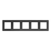 Рамка Simon 24 Harmonie пятиместная графит (2400650-038) Рамка Simon 24 Harmonie пятиместная графит (2400650-038)