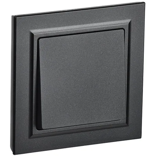 Выключатель IEK Brite одноклавишный встраиваемый черный (BR-V10-0-10-K02-F) Выключатель IEK Brite одноклавишный встраиваемый черный (BR-V10-0-10-K02-F)