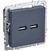 Розетка USB IEK Brite встраиваемая маренго 2хUSB-A (BR-U21-D31-K35) Розетка USB IEK Brite встраиваемая маренго 2хUSB-A (BR-U21-D31-K35)