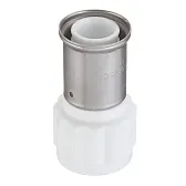 Муфта Henco (18PKW-3206) 32(пресс) х 1 ВР(г) белая PVDF