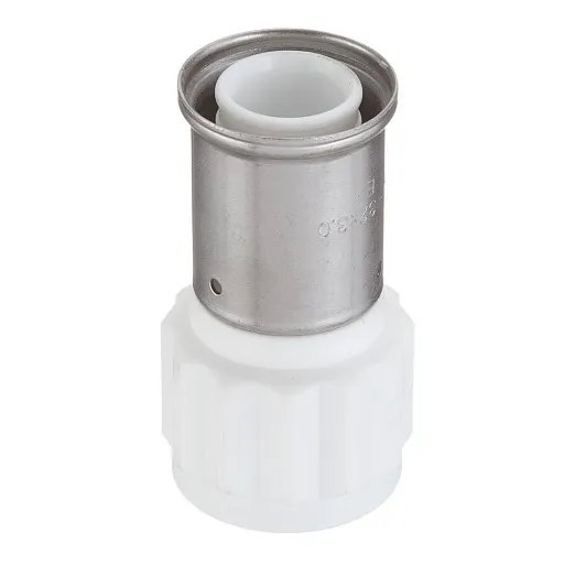Муфта Henco (18PKW-3206) 32(пресс) х 1 ВР(г) белая PVDF Муфта Henco (18PKW-3206) 32(пресс) х 1 ВР(г) белая PVDF