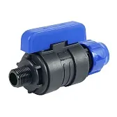 Кран шаровой ПНД Valfex компрессионный переходной 20х1/2 НР(ш) Кран шаровой ПНД Valfex компрессионный переходной 20х1/2 НР(ш)