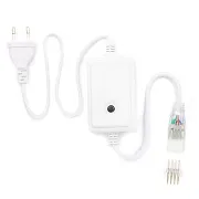 Шнур питания для светодиодной ленты Apeyron пластик 500 Вт IP44 220 В белый (03-52)