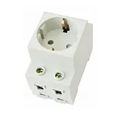 Розетка щитовая модульная Chint AC30-111 T1-T2 250 В 16 А (775001) Розетка щитовая модульная Chint AC30-111 T1-T2 250 В 16 А (775001)