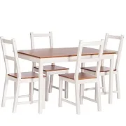 Обеденная группа антик белый стол и 4 стула Sonata Dining Set (21794)