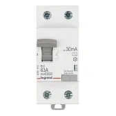 УЗО Legrand RX3 63А 1P+N тип AC 30 мА 10 кА (402026)