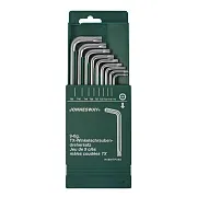 Набор шестигранных ключей Jonnesway Torx 10-50 мм (H08MTP09S) (9 шт.) Набор шестигранных ключей Jonnesway Torx 10-50 мм (H08MTP09S) (9 шт.)