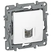 Розетка телефонная IEK Etika встраиваемая белая RJ11 (6722401)