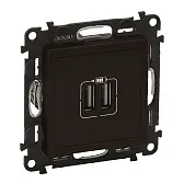 Розетка USB Legrand Valena Life встраиваемая антрацит 2хUSB-A (756312)