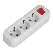 Колодка электрическая 3 розетки Makel 16 А 250 В 2,2 кВт с выключателем белая (MGP211) Колодка электрическая 3 розетки Makel 16 А 250 В 2,2 кВт с выключателем белая (MGP211)