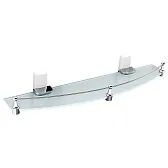 Полка для ванной WasserKraft Leine K-5000 White 125х500х70 мм стекло/металл хром/белая (K-5044W)