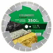 Диск алмазный по граниту Kronger Stone 350x25,4x3,8 мм сегментный мокрый/сухой рез (S200350) Диск алмазный по граниту Kronger Stone 350x25,4x3,8 мм сегментный мокрый/сухой рез (S200350)