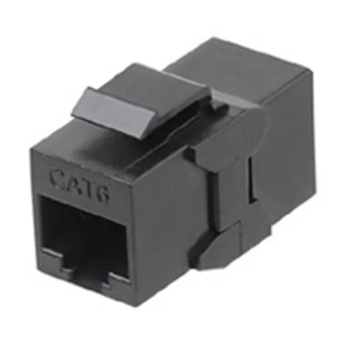 Переходник компьютерный Hyperline RJ45 8P8C CAT6 черный (444915)