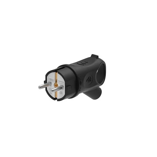 Вилка Systeme Electric MultiSet с заземлением 16 А 250 В IP44 угловая черная (MST1102BK)