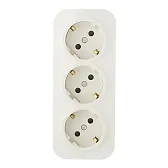 Розетка тройная Legrand Quteo накладная слоновая кость с заземлением (782268)