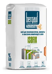 Клей для пенополистирола и минваты Bergauf Isofix зимний 25 кг