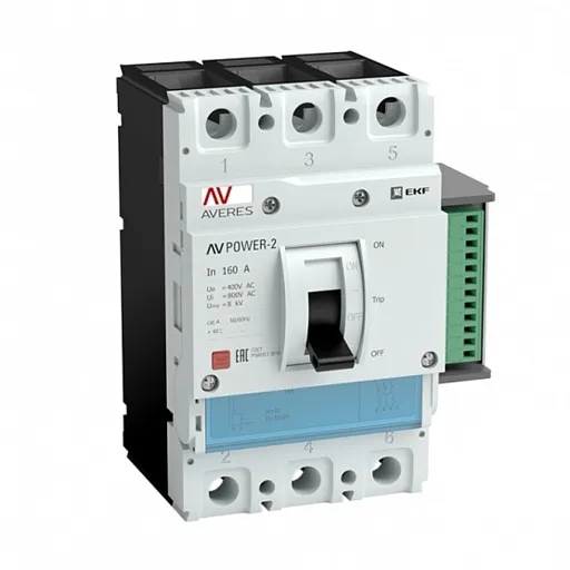 Автоматический выключатель в литом корпусе EKF Averes AV Power-2/3-ETU 2.2 3P 250А 100 кА 400/690 В (mccb-23-250H-2.2-av) Автоматический выключатель в литом корпусе EKF Averes AV Power-2/3-ETU 2.2 3P 250А 100 кА 400/690 В (mccb-23-250H-2.2-av)